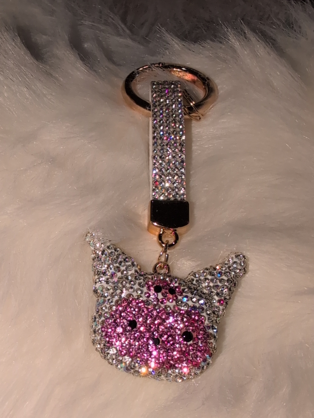 Crystal HK Keychain Bag Charm